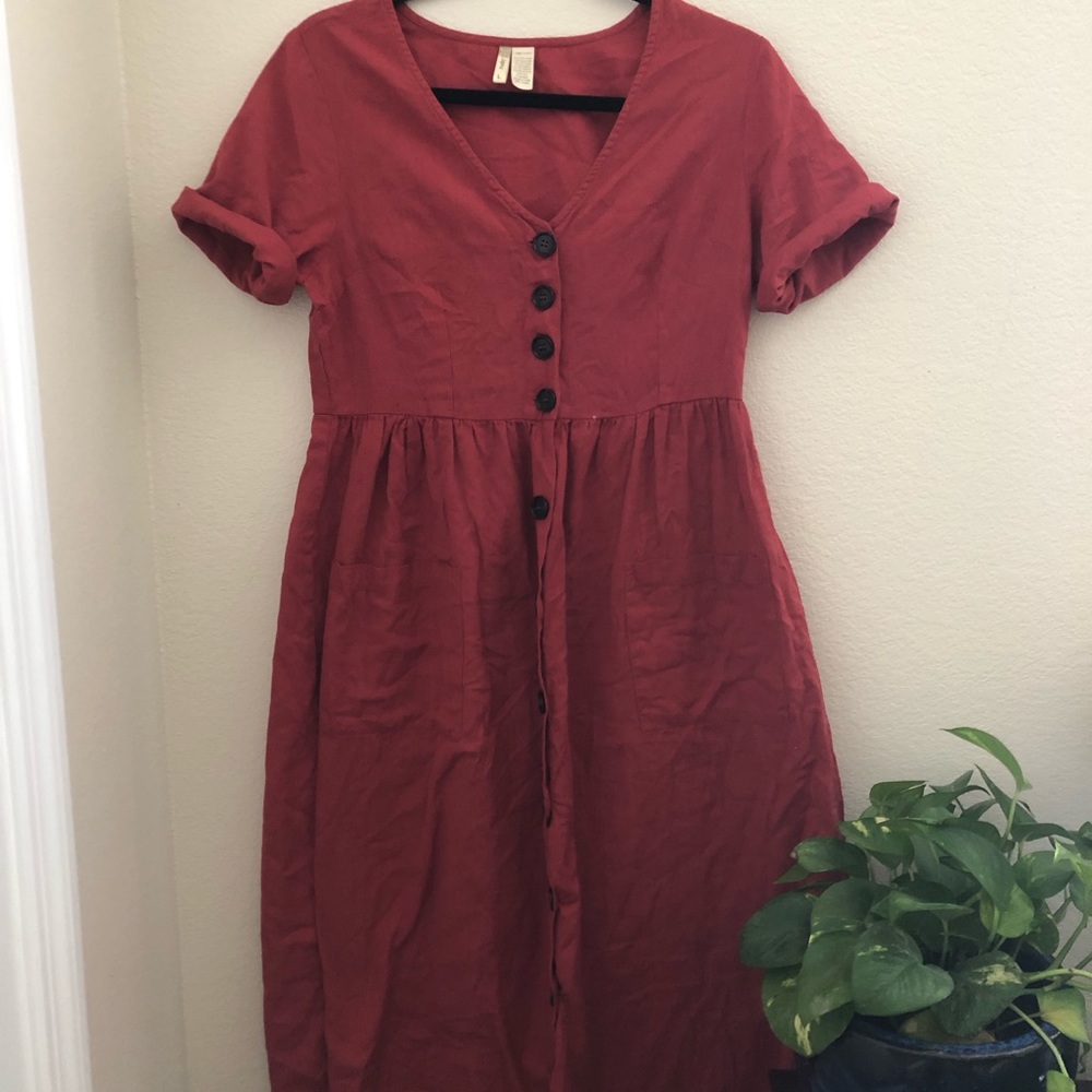 Button Up Midi Dress